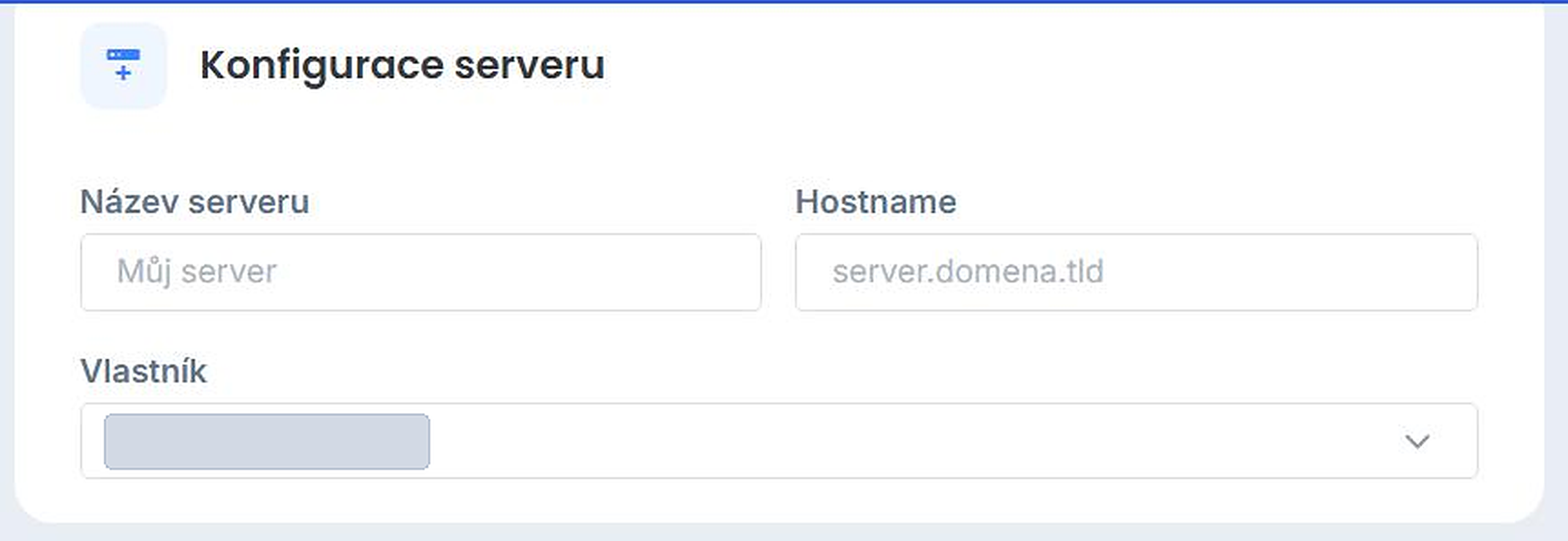 Konfigurace serveru