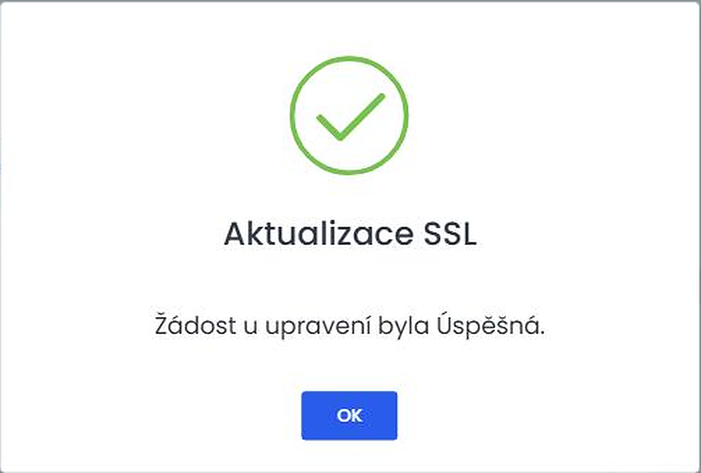 Potvrzení aktualizace