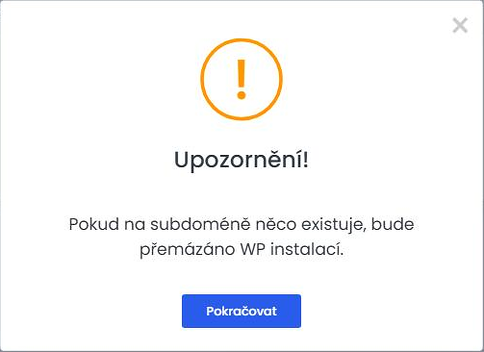 Upozornění před instalací